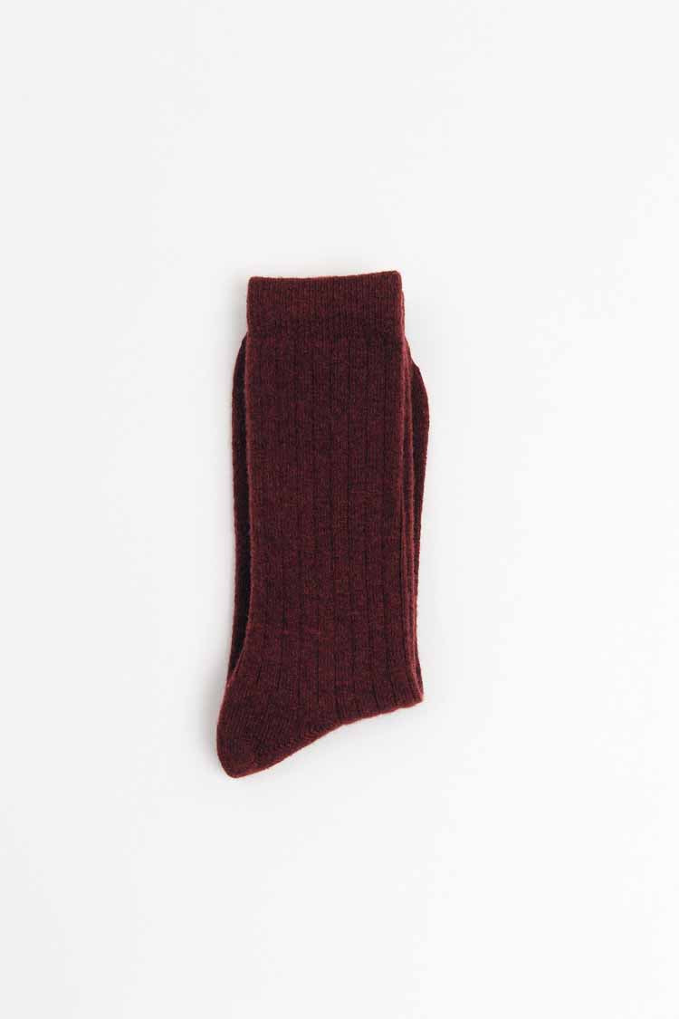 Lisos Wool Socks - Burgundy