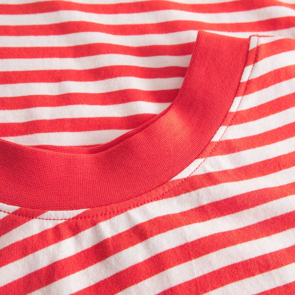 LAST ONE in M - Namsos Stripes Top - Grenadine Red