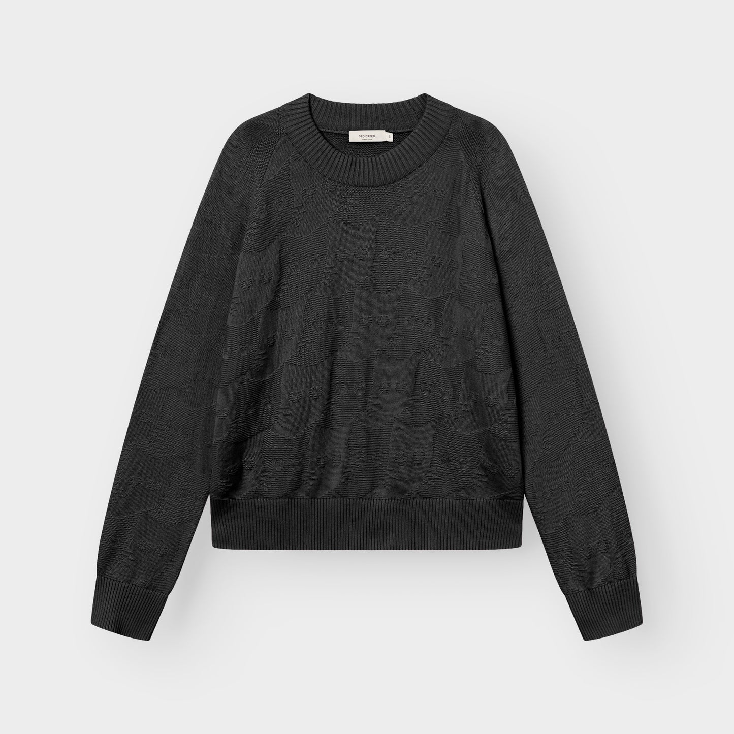Husie Sweater Pepita Cats - Black