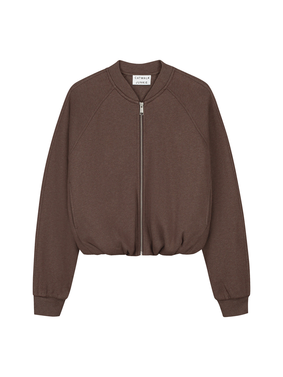 Tuck-in Sweat Cardigan - Brown