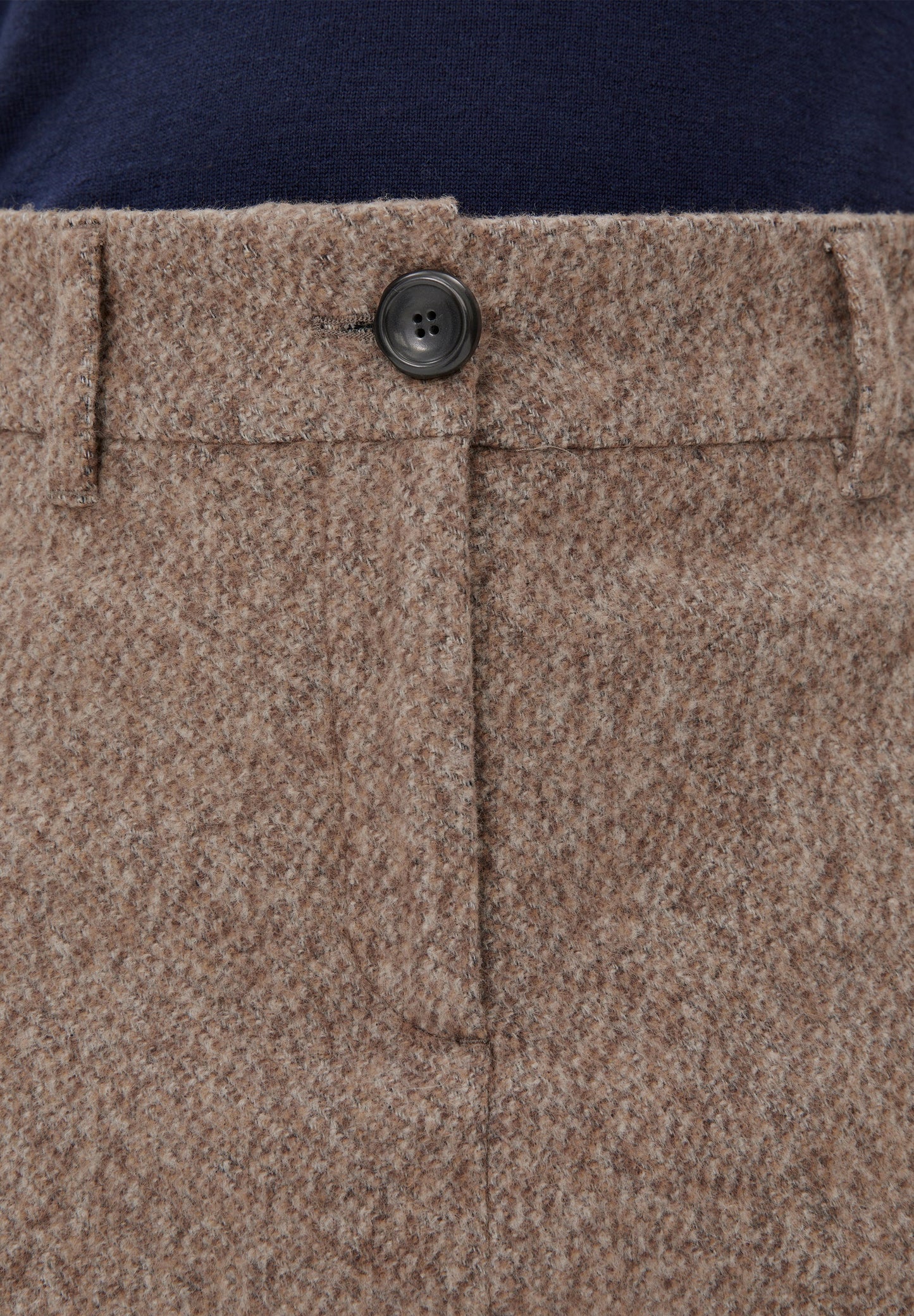 LAST ONE in XL - Hannaahla Tweed Woven Skirt - Pure/Walnut Cream