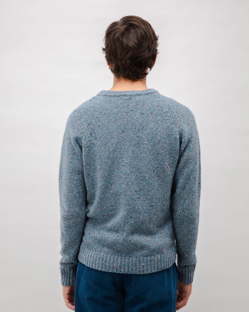 LAST ONE in L - Puzzle Raglan Wool Sweater - Dark Grey