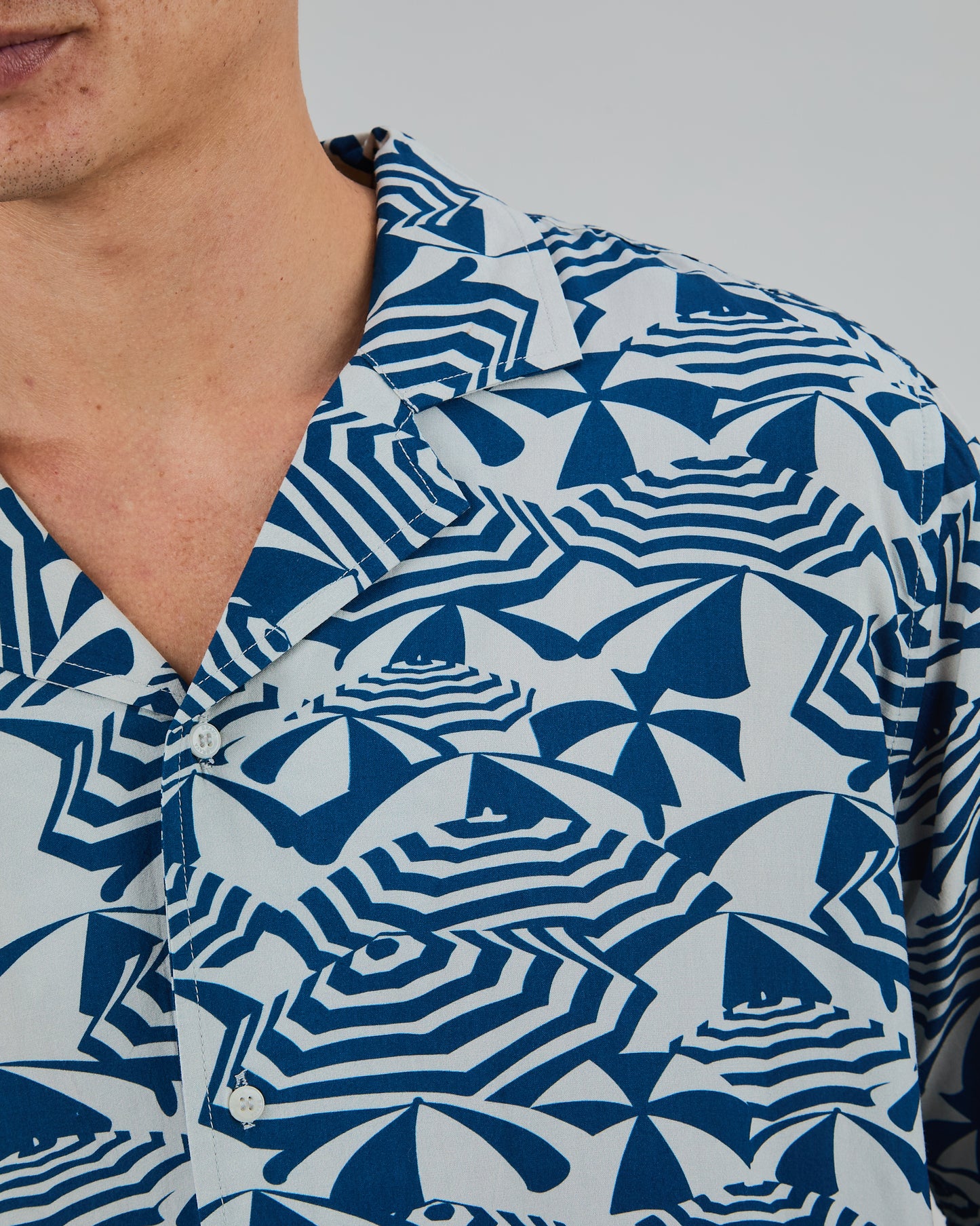 Sombrillas Aloha Shirt - Blue