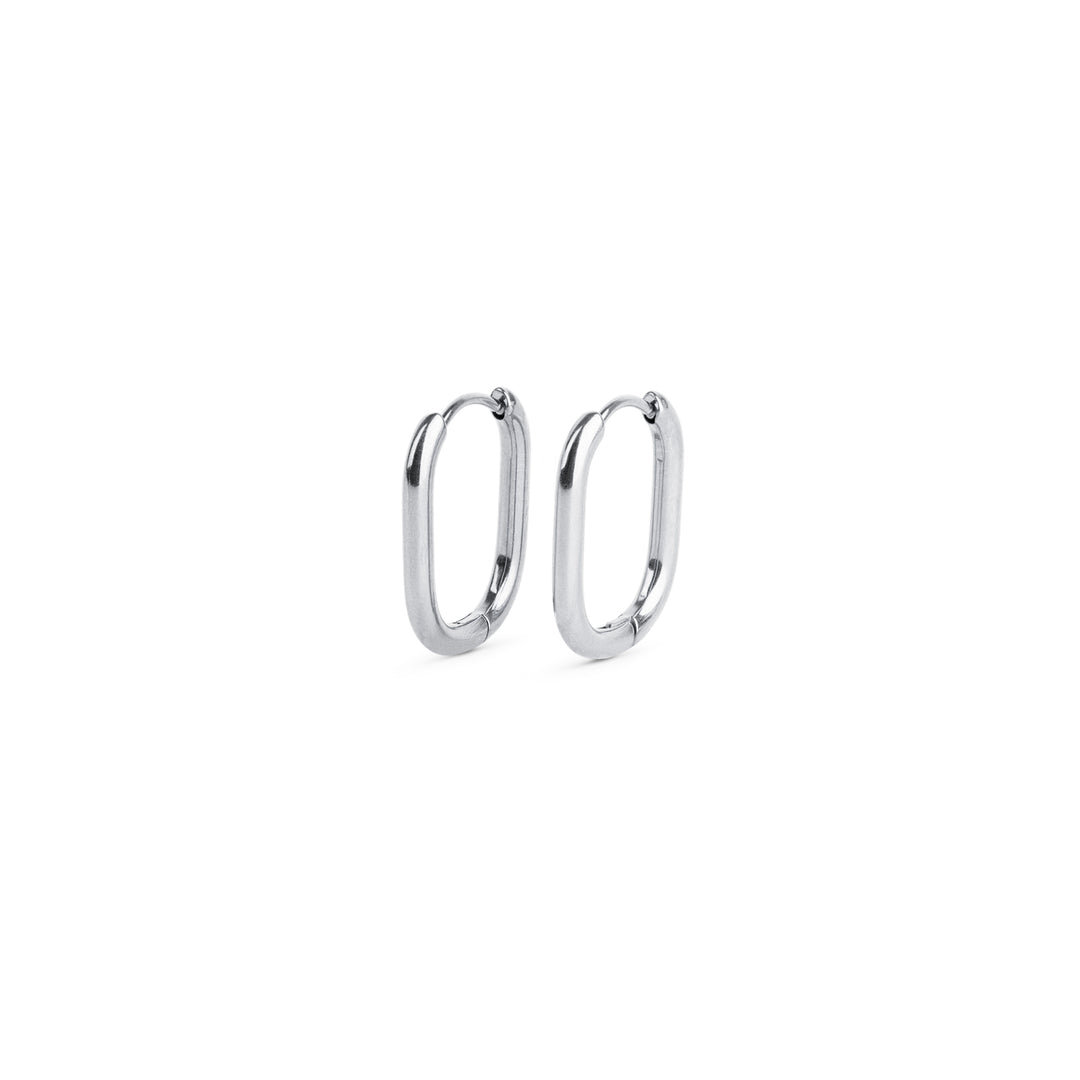 Pernille Hoop Earrings - Silver