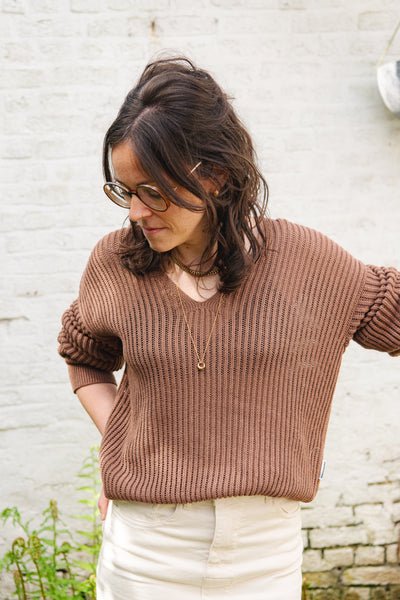 Ranaa Crochet Lino Sweater - Nutshell