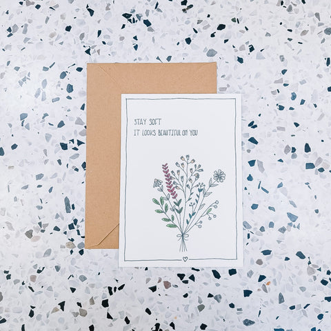 Emma Nieke Greeting Card - Stay Soft