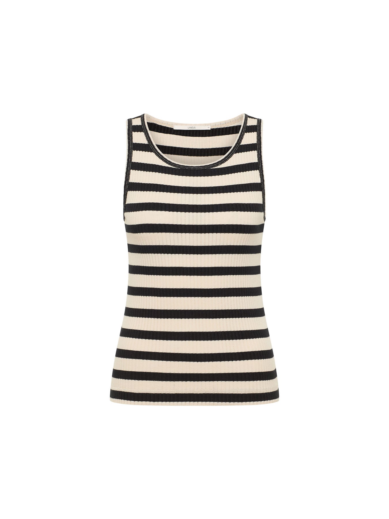 Striped Tanktop - Creme/Black