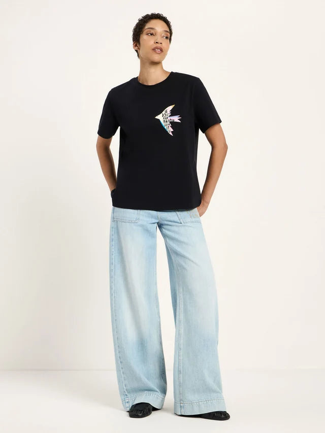 Statement T-shirt BIRD - Black