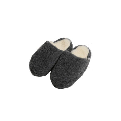 Wool Slippers - Anthracite
