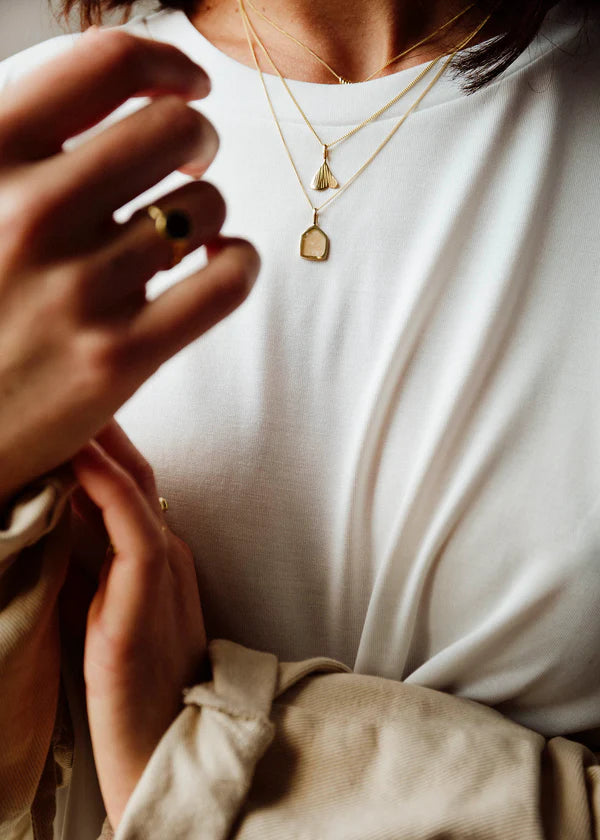 Ginkgo Necklace - Gold