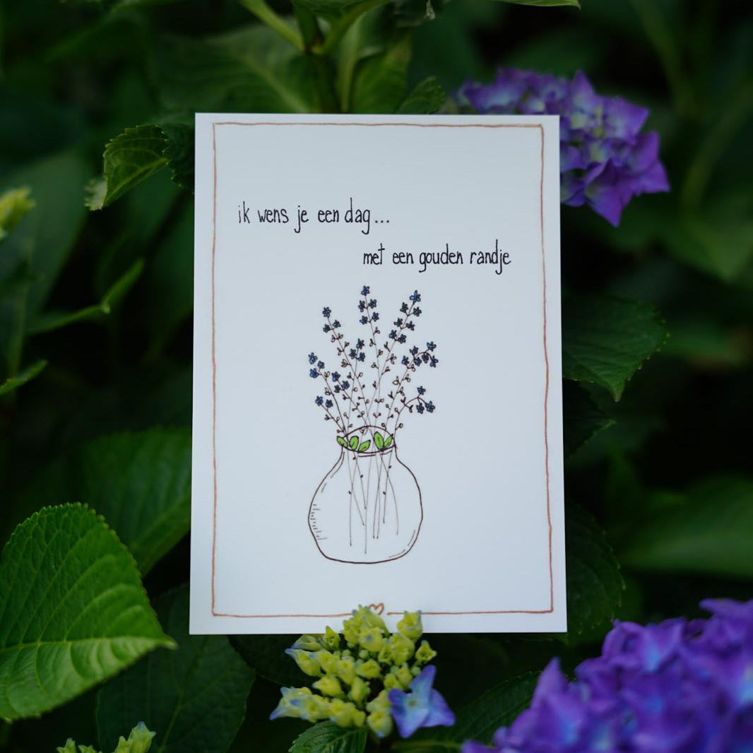 Emma Nieke Greeting Card - Gouden randje