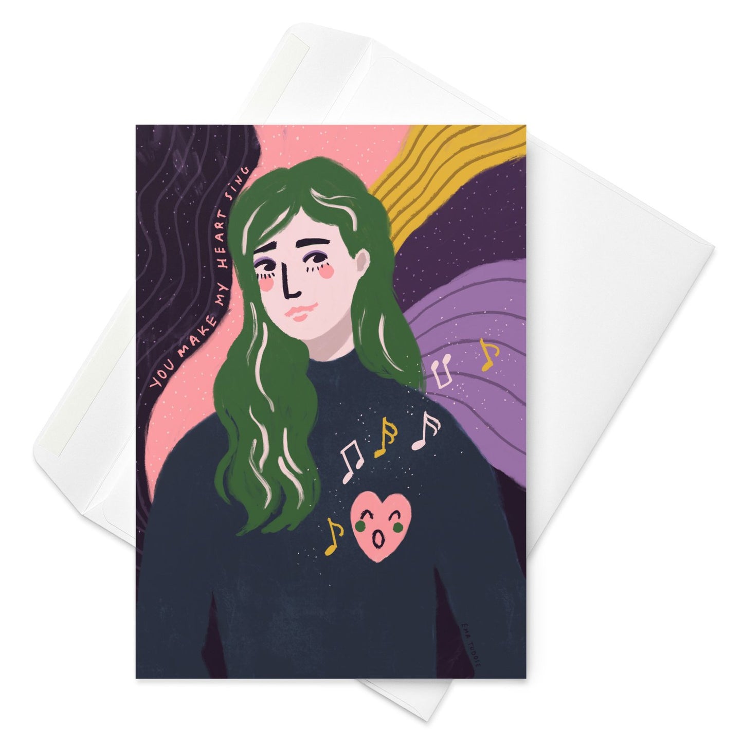 Greeting Card - Singing Heart