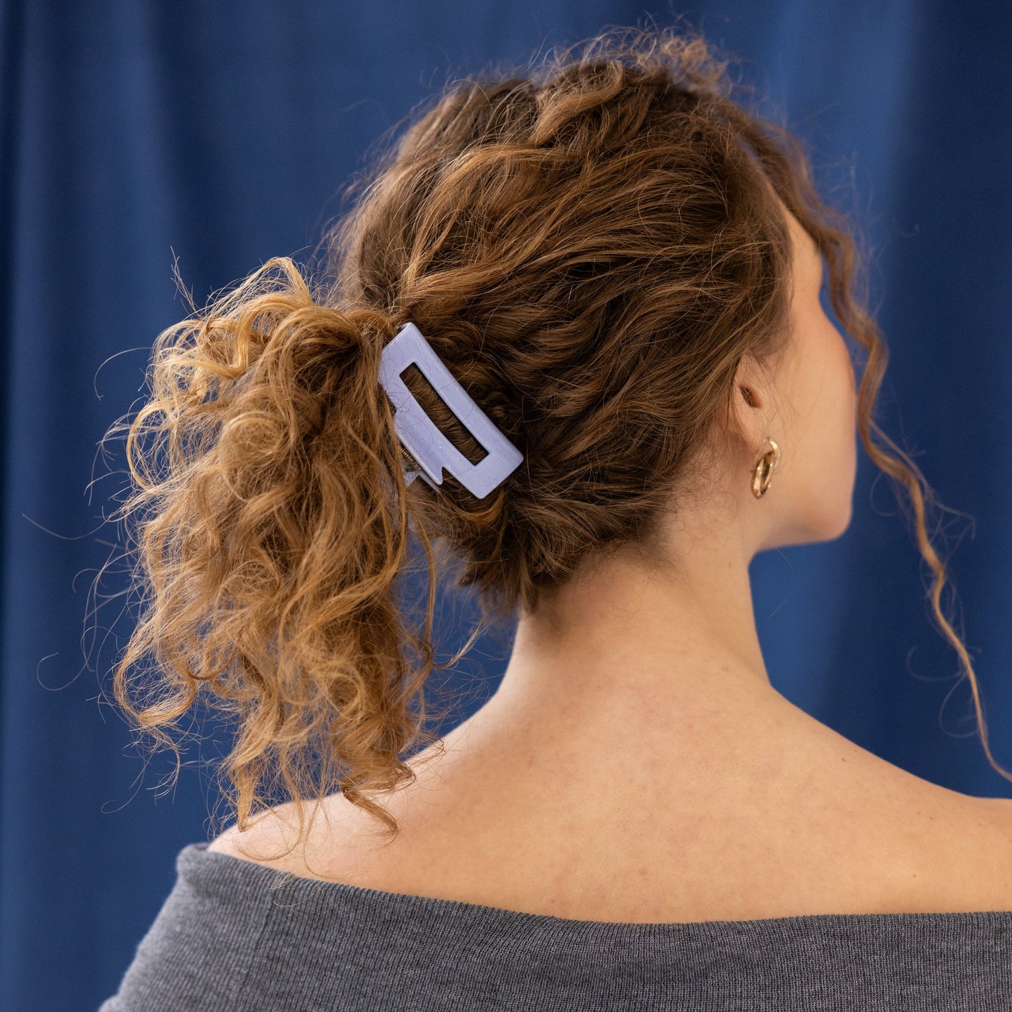 Hair Clip Medium - Lila Glitter