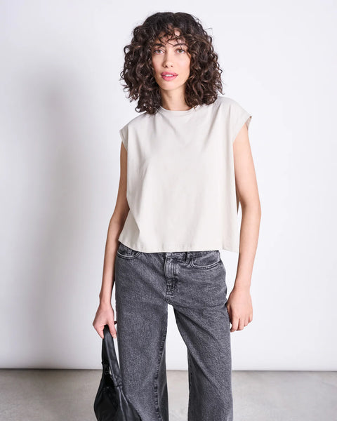 LAST ONE in 31 - Sunny Wide Leg Jeans - Light Grey