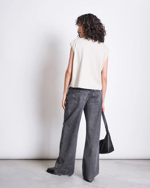 LAST ONE in 31 - Sunny Wide Leg Jeans - Light Grey