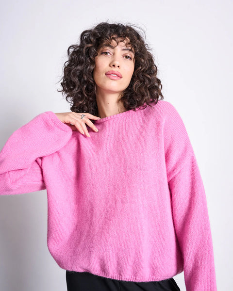 LAST ONE in S - Lejak Wool Jumper - Bonbon Pink