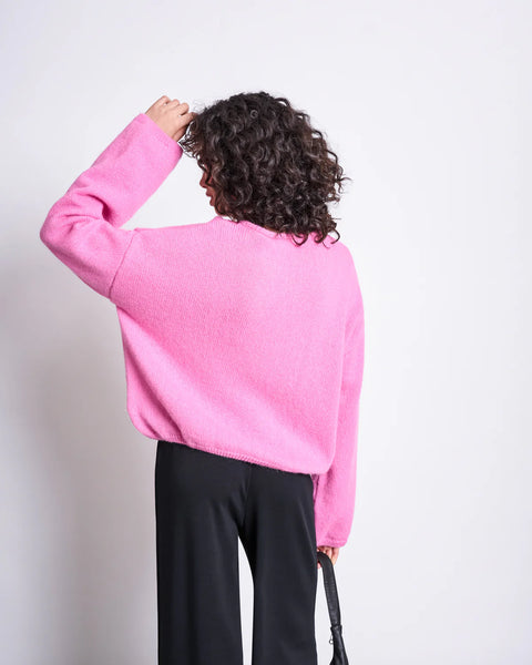 LAST ONE in S - Lejak Wool Jumper - Bonbon Pink