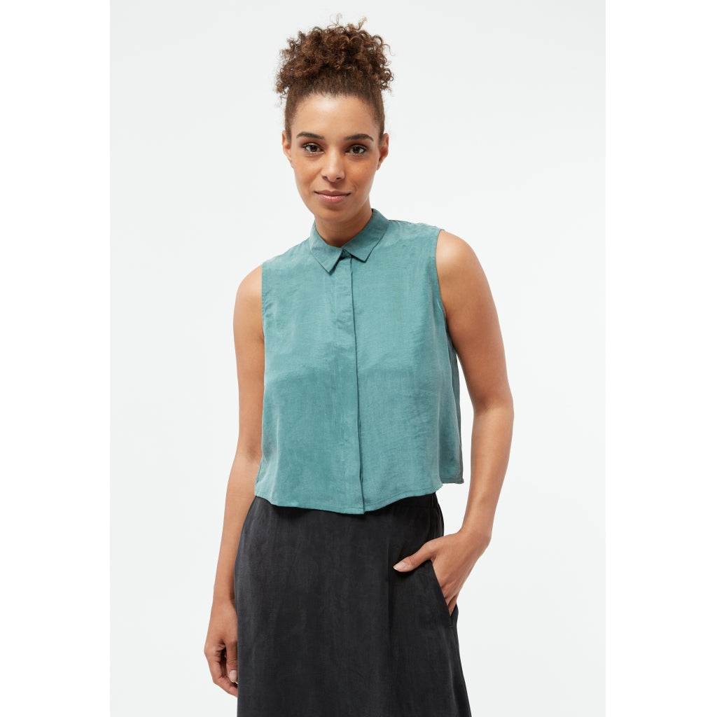 Xenia Top - Graphite Green