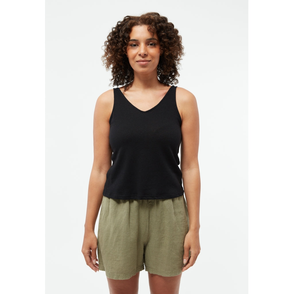 Jette Linen Top - Black