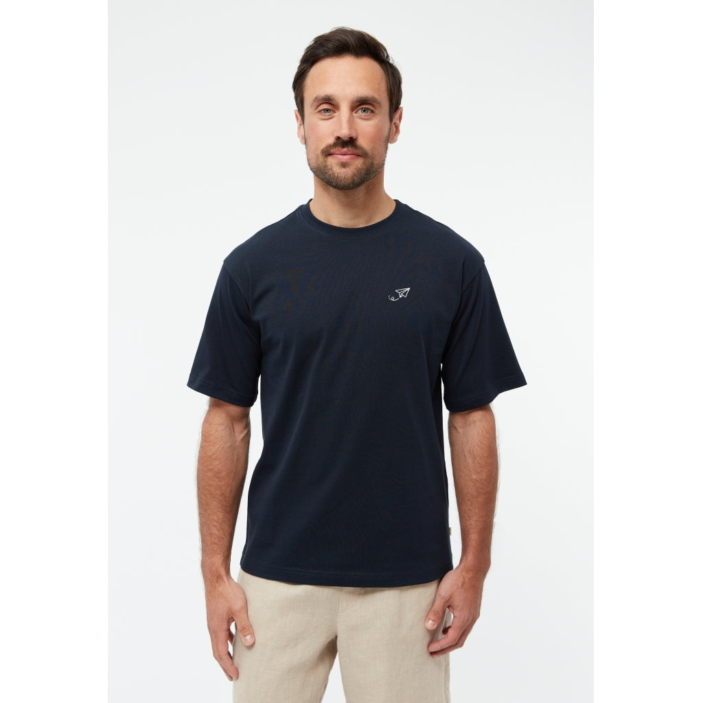 Lasse T-Shirt - Paper Plain Midnight Blue