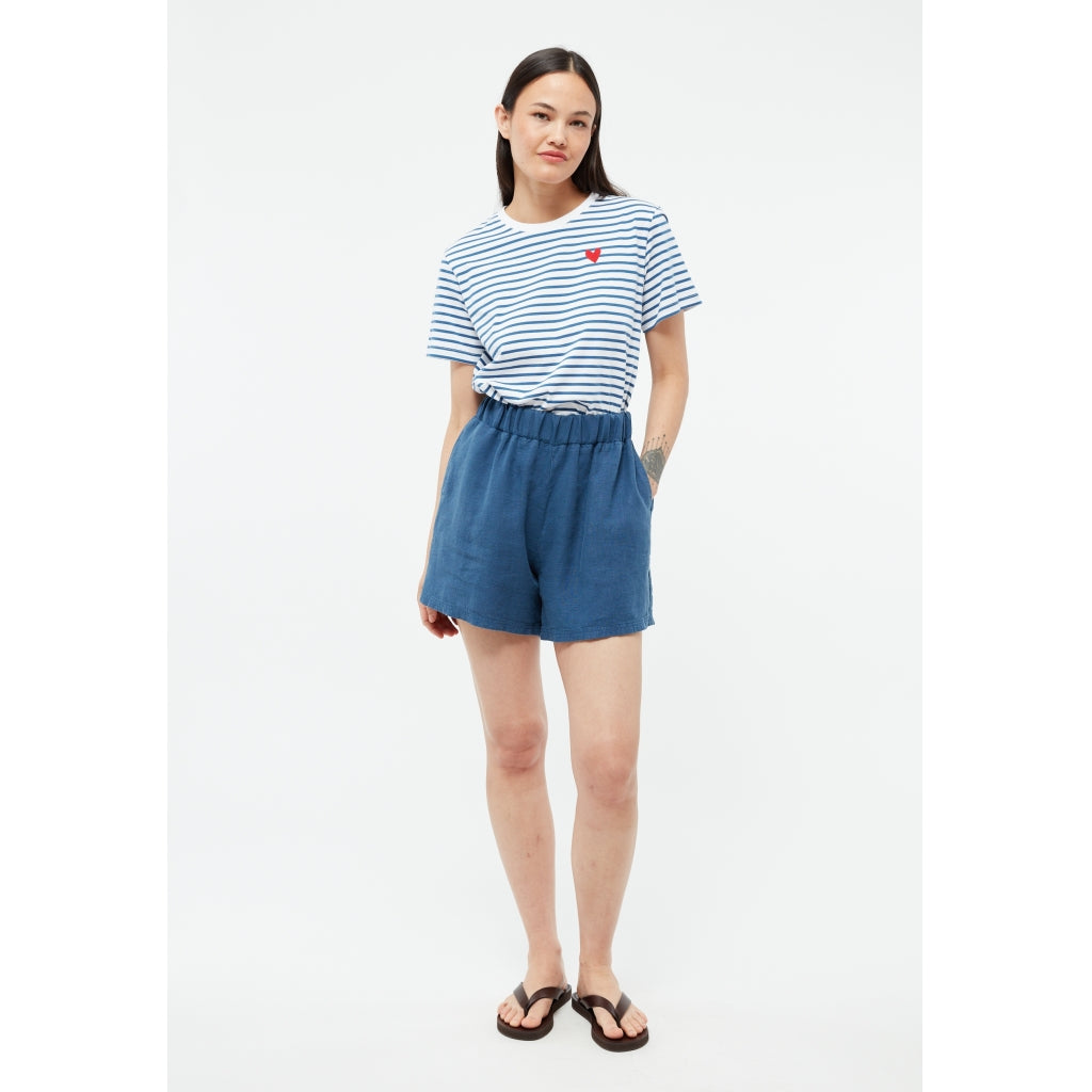 LAST ONE in XL - Clementine Linen Shorts - Blazing Blue