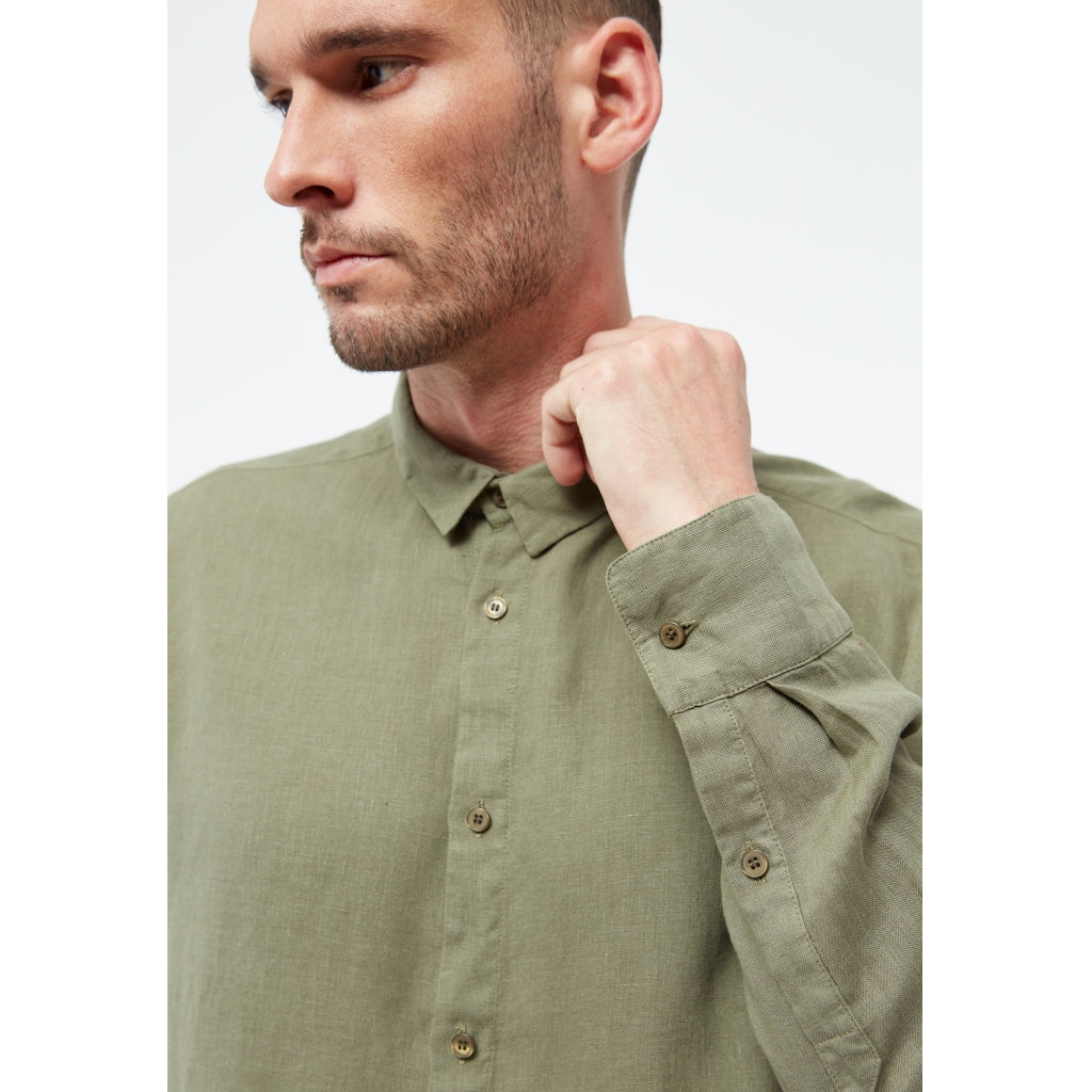 Kent Linen Shirt - Faded Olive