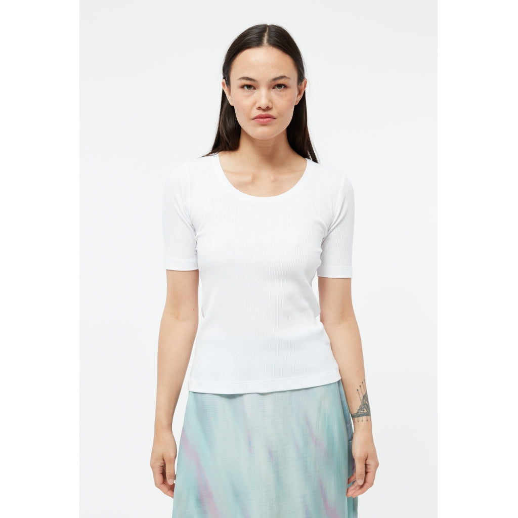 Anais Rib T-Shirt - White