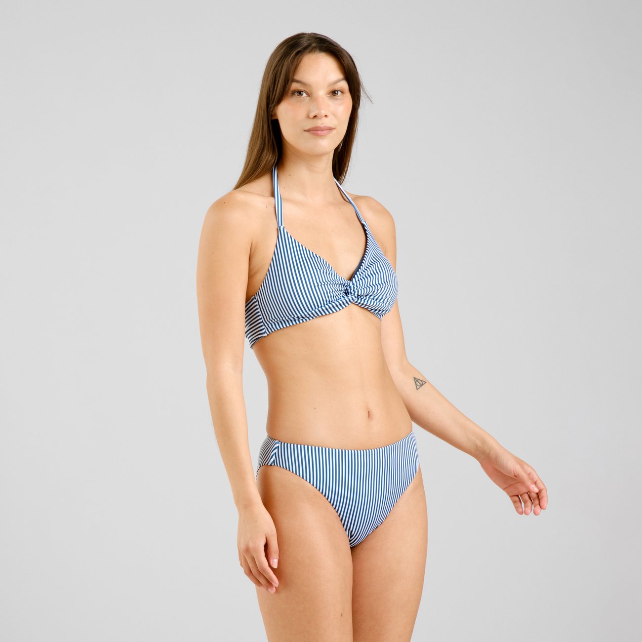 Bikini Bottoms Sanda Thin Stripe - Majolica Blue