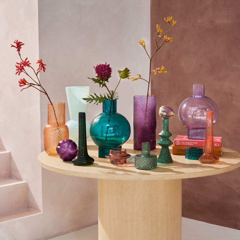 UNC Recycled Glass Vase Yuli - Purple