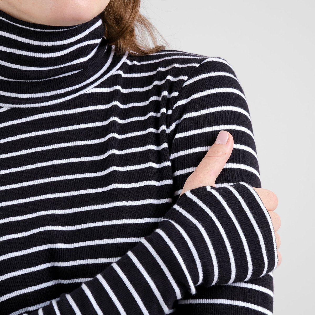 Rib Top Malma Stripe - Black/White