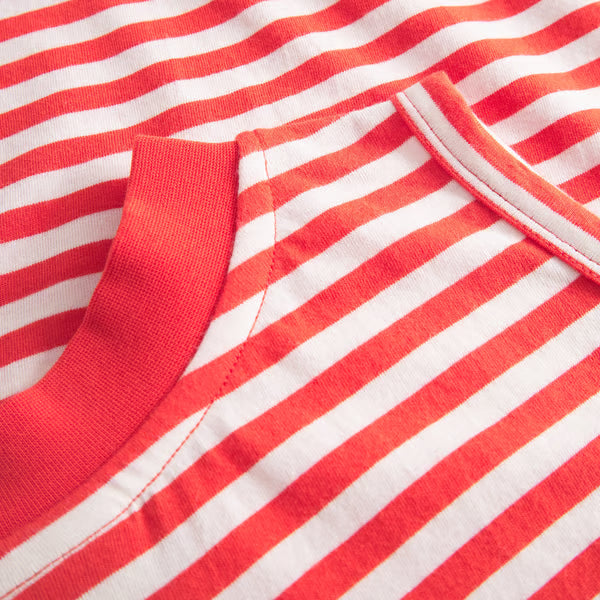 LAST ONE in S - Namsos Stripes Top - Grenadine Red
