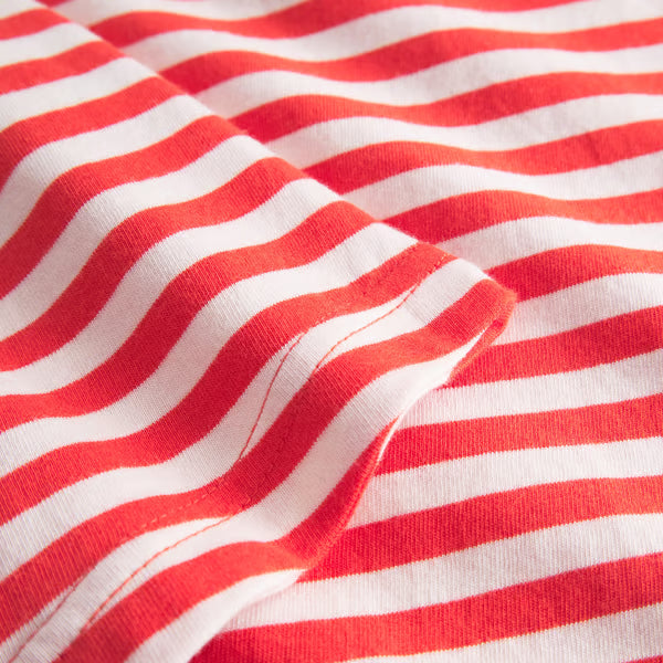 LAST ONE in S - Namsos Stripes Top - Grenadine Red
