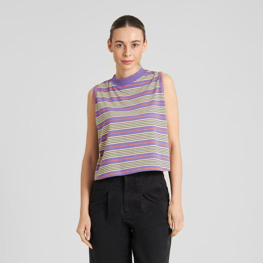 Namsos Retro Stripes Top - Haze Purple