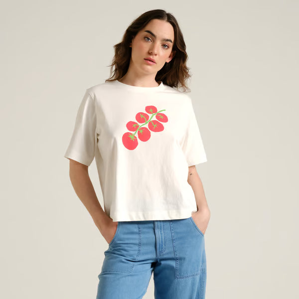 Vadstena Tomato T-shirt - Off-White