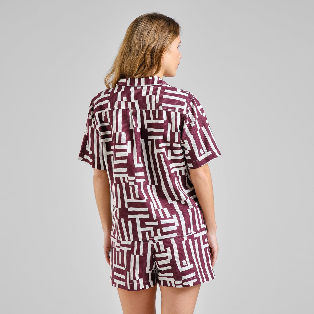 Torup Shirt Lines & Sticks - Fig Red