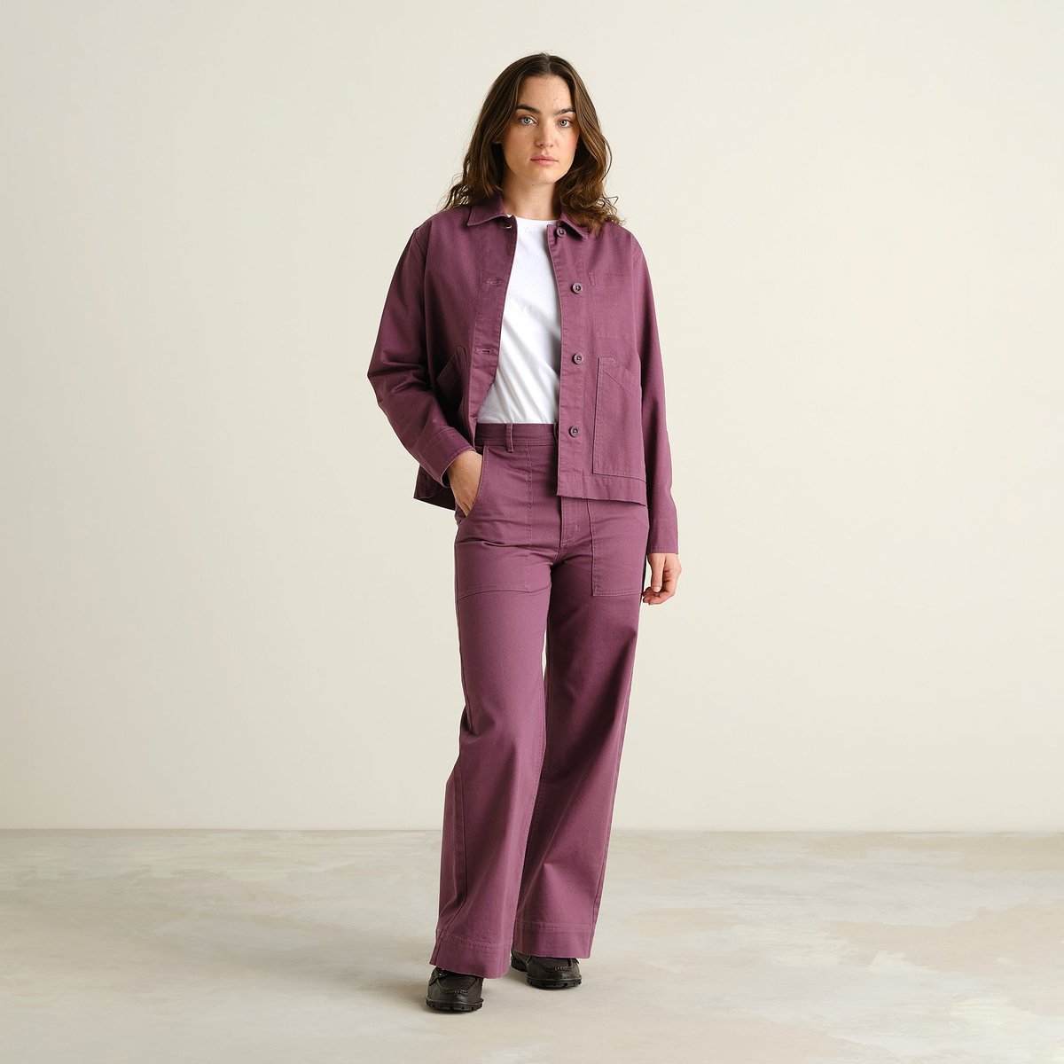 Vara Workwear Pants - Berry Purple
