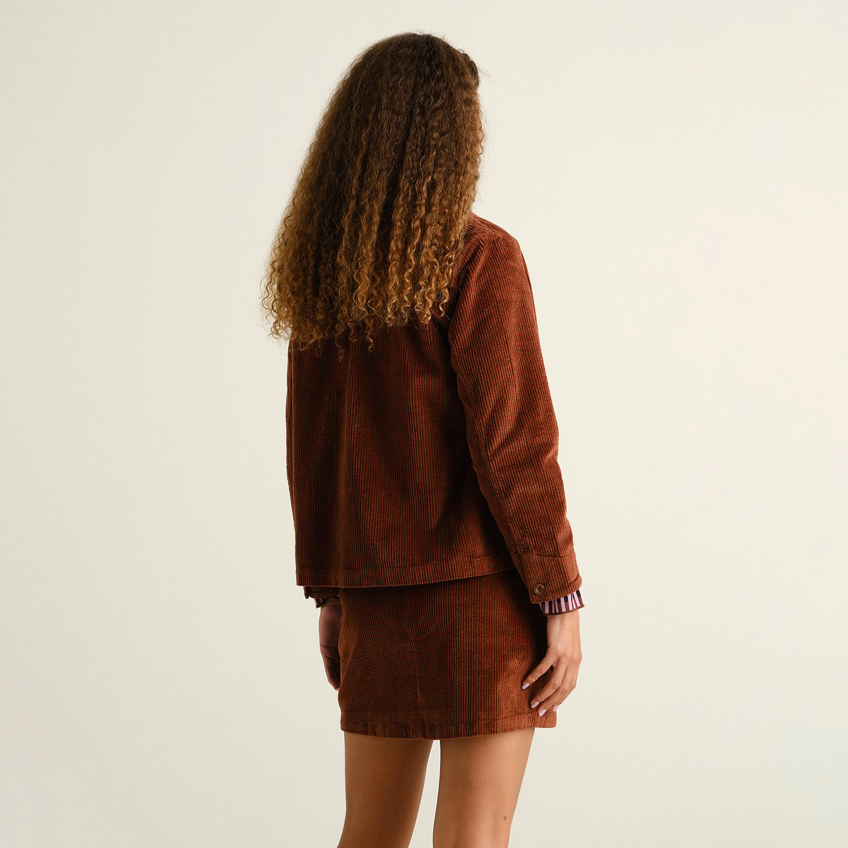 Majorna Corduroy Skirt - Cappuccino Brown