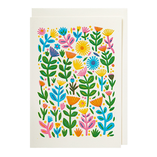 Archivist Gallery Notelet - Flower Pattern