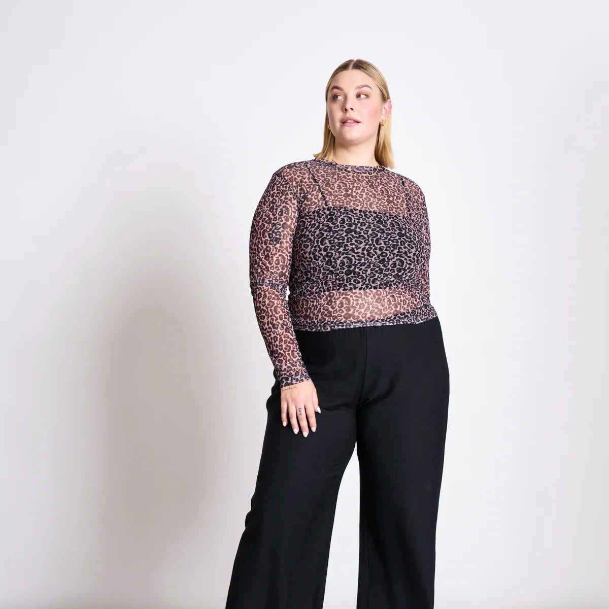 Dora Mesh T-Shirt - Leopard