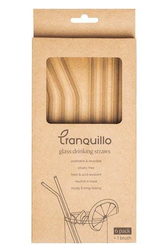 Tranquillo Reusable Glass Straws - Colorless