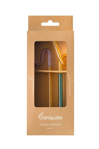 Rainbow Straws Set of 2 - Green/Yellow