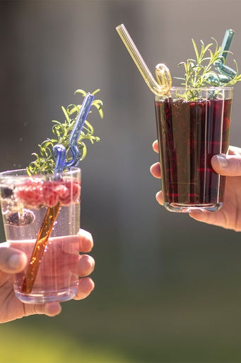 Rainbow Straws Set of 2 - Green/Yellow