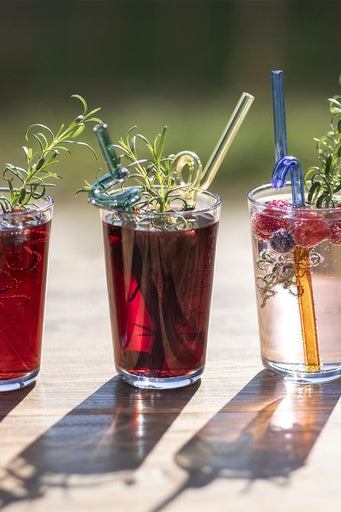 Rainbow Straws Set of 2 - Orange/Blue