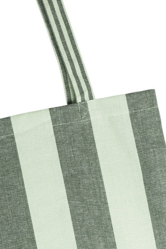 Shopping Bag Stripes - Green