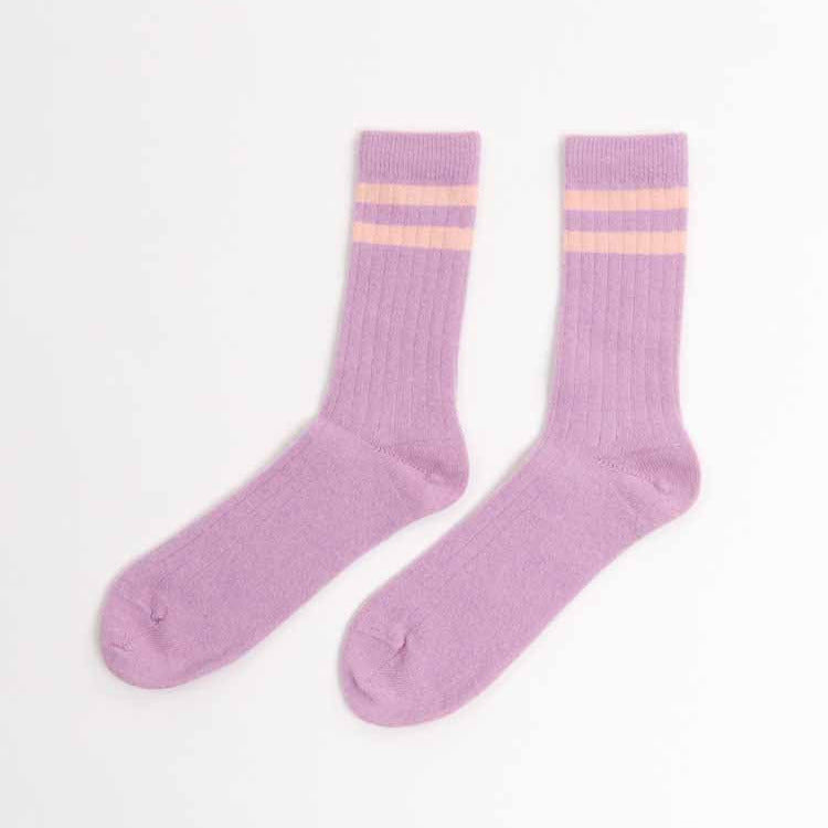 Vintage Wool Socks - Lilac