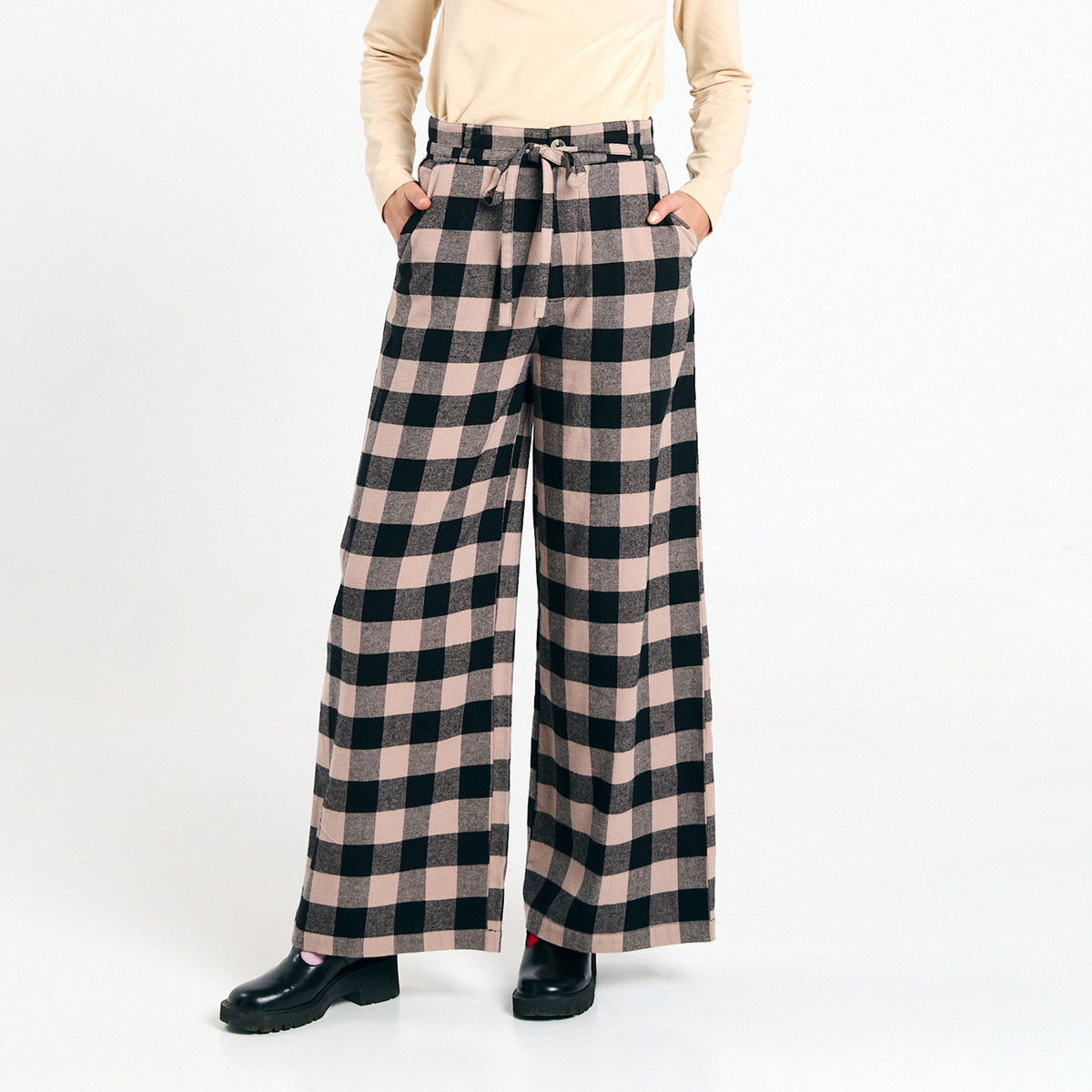 Silves Pants - Check Black