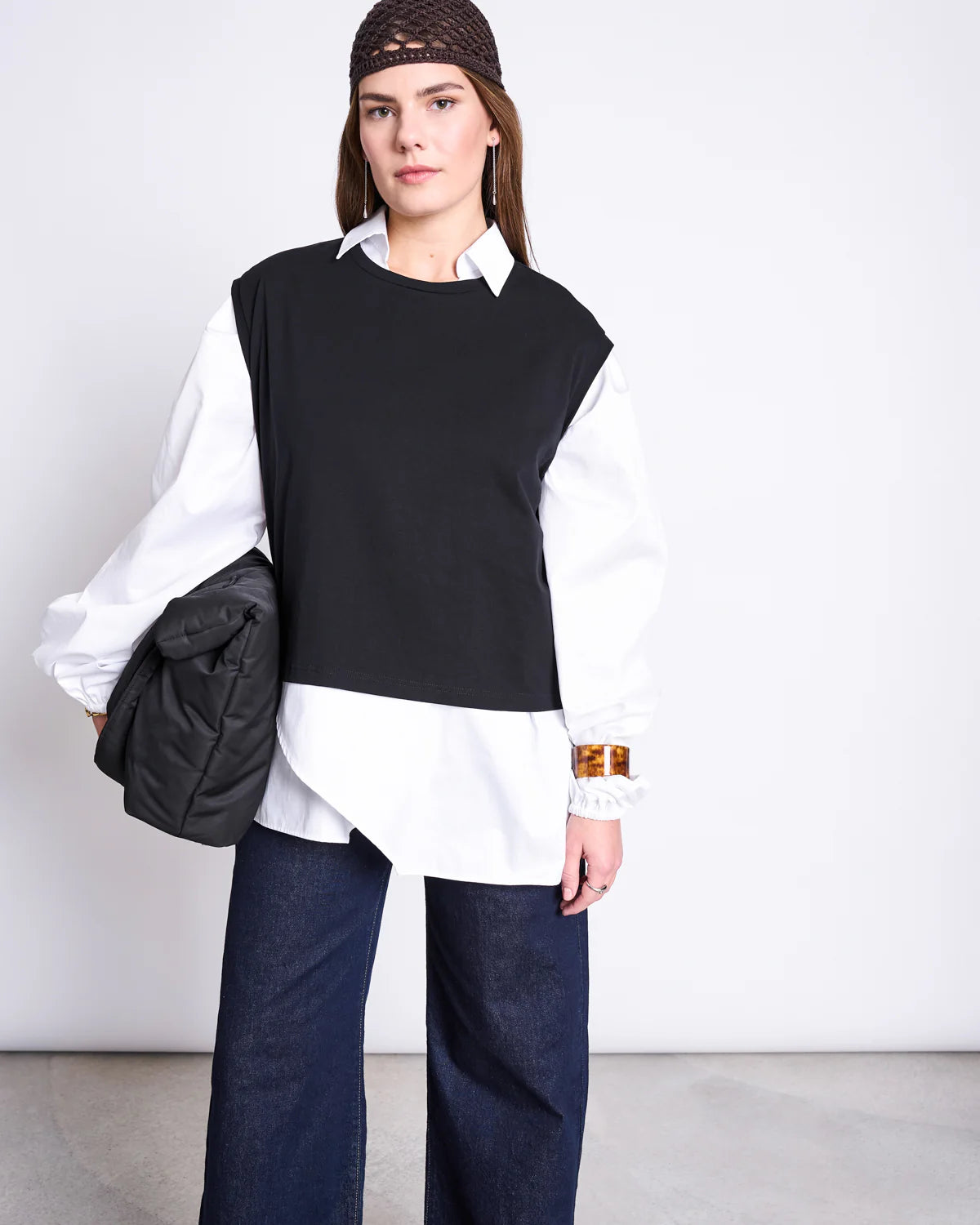 LAST ONE in XS - Ovar Boxy Top - Black