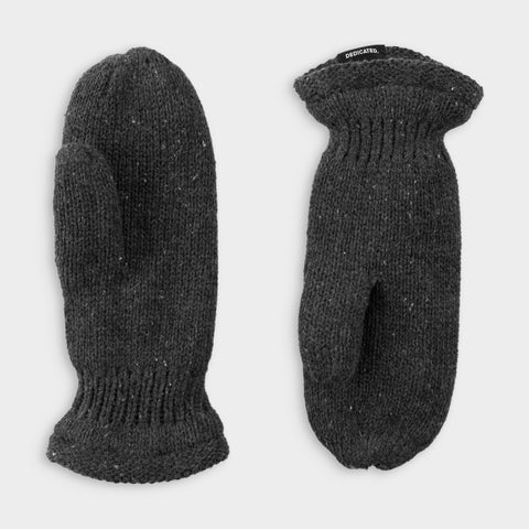 Dedicated Handen Wool Mittens - Dark Grey Melange