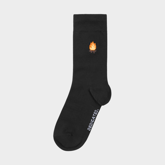 Dedicated Sigtuna Socks - Camp Fire Black