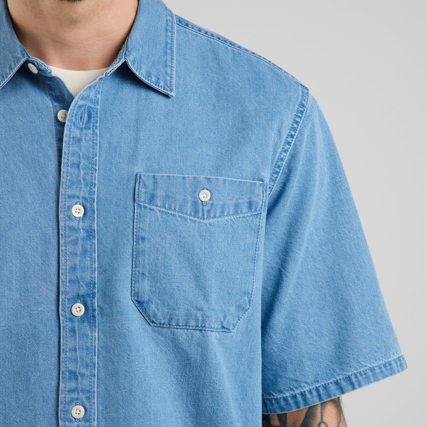 Skalhamn Denim Shirt - Light Blue
